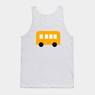 Yellow School Bus Emoticon Tank Top